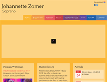 Tablet Screenshot of johannettezomer.com